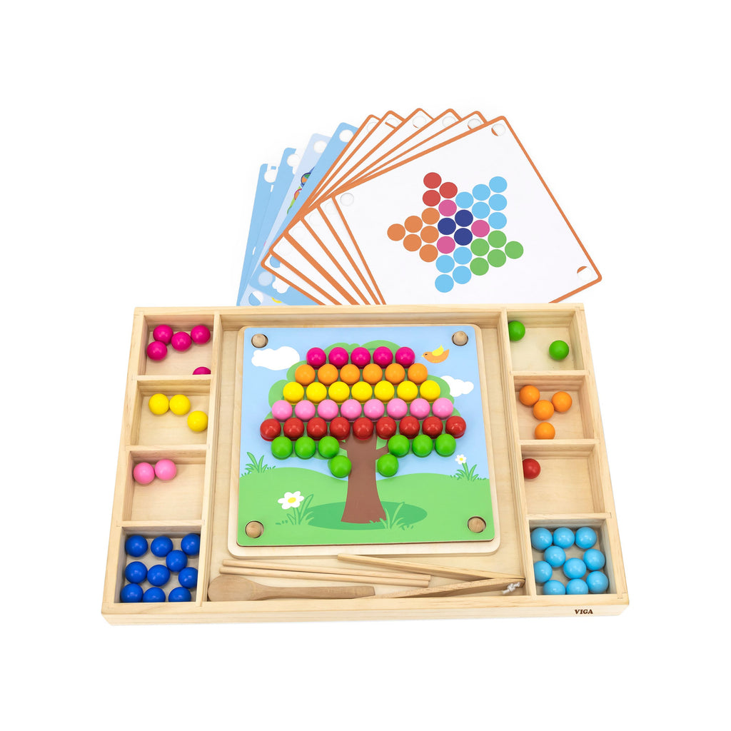 Viga 2-in-1 Wooden Creative Pegboard & Ludo Game - 427pc Master Creative Set